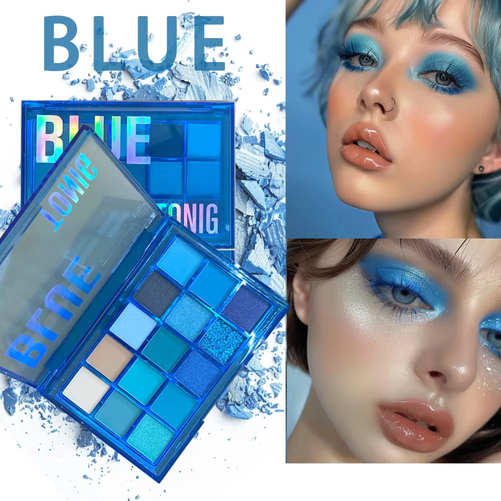 Palette per ombretti da 15 tonalità, set per ombretti, luccicanti, opachi, metallici, altamente pigmentati, neutri, audace, impermeabili