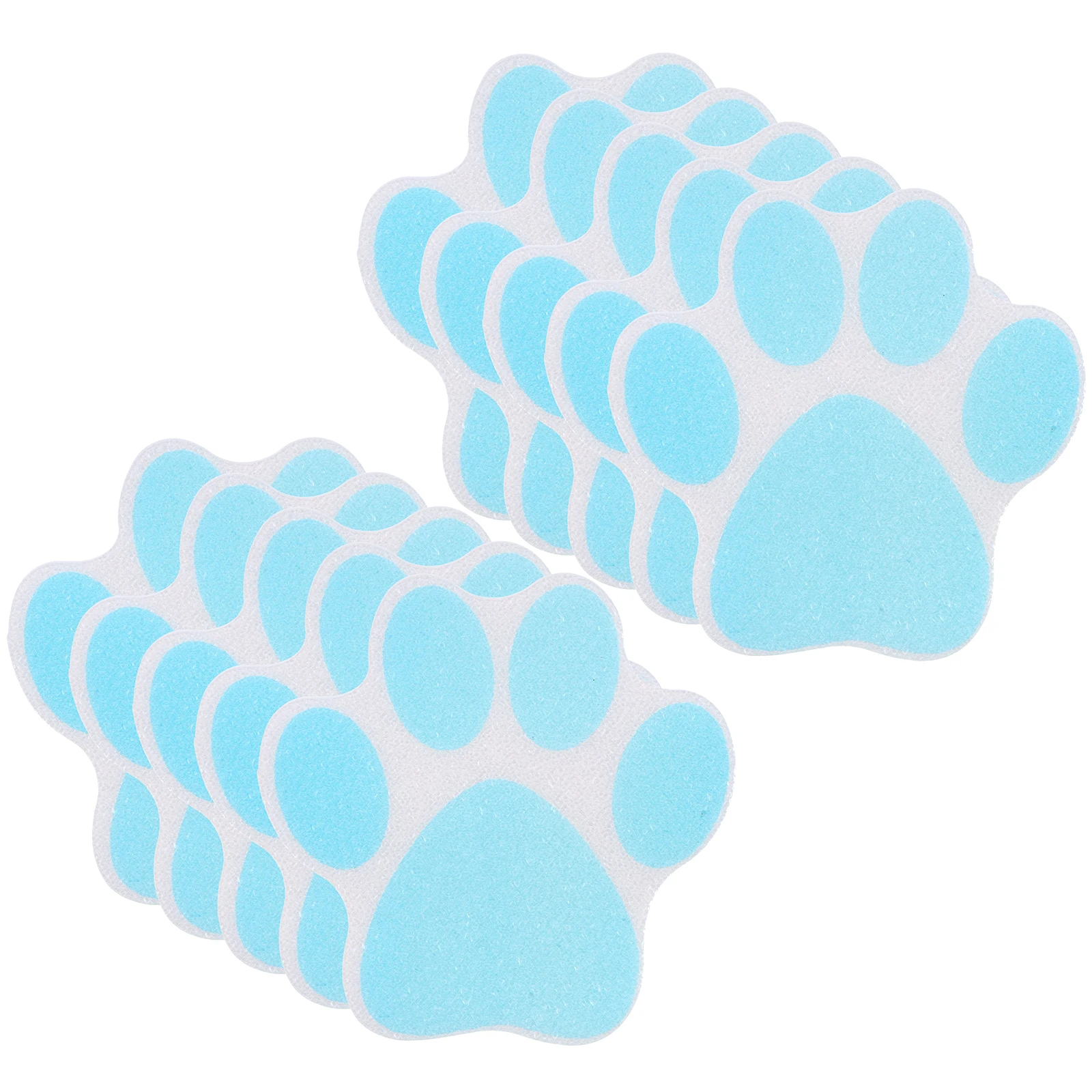 

10 Pcs Bathtub Stickers Non-slip Anti-slip Decorative Patch Paw Print Carpet Blue Peva Child
