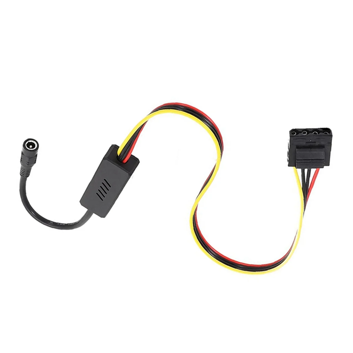 Cable de fuente de alimentación de disco duro DC 5525 a IDE, 12V a 4 pines grandes, con regulador de voltaje reductor