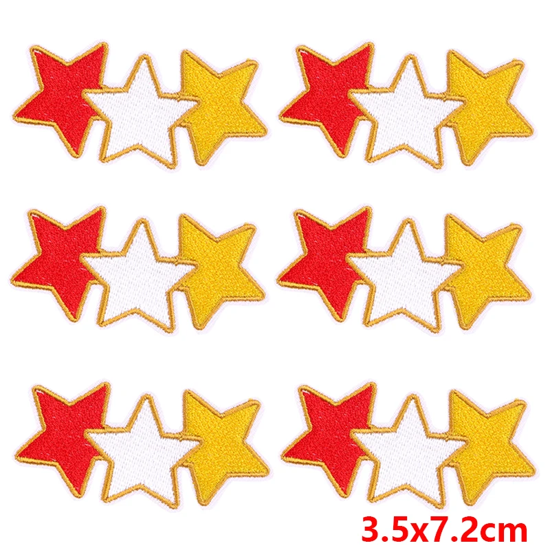10PCS/Lots Netherland Oeteldonk Emblem Embroidery Patch Iron On Patches For Clothes DIY Star Heart Carnival For Netherland Patch