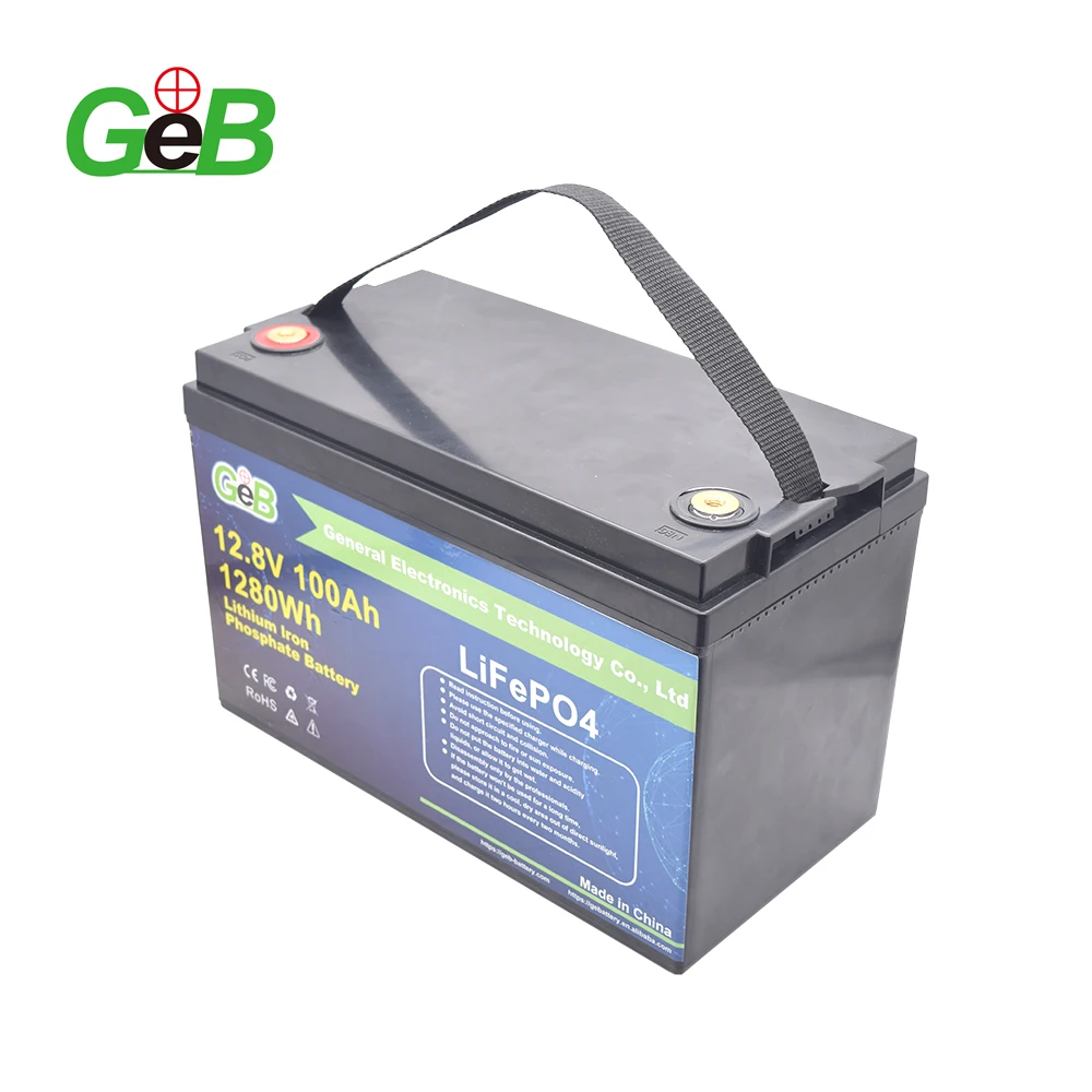 

12.8v 100ah 1280wh Lithium-ion Lifepo4 Battery Pack Phosphate Box For Scooter Solar Energy Storage 12.8V100Ah Battery