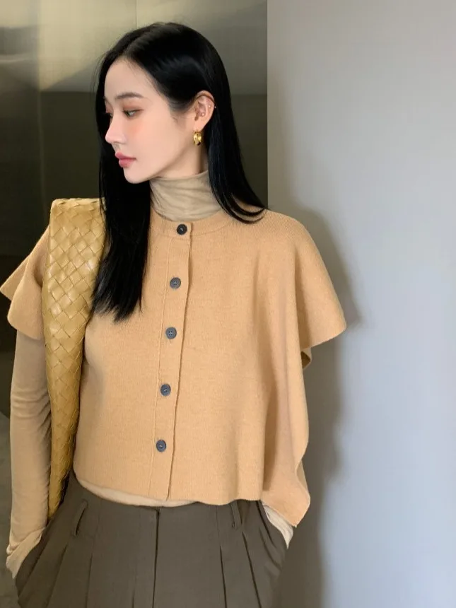 

Шикарный женский топ с высоким воротником и длинной подошвой Sve Base irt плюс вязаный свитер Svel awl, красивый комплект, осенне-зимняя мода