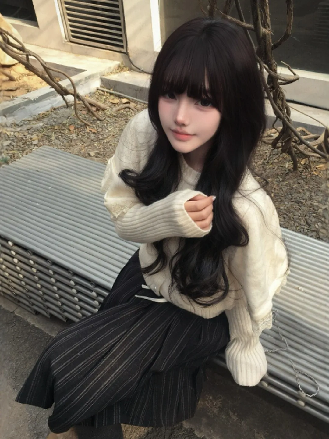 

Вязаный свитер с эффектом похудения, утягивающий талию, с длинными рукавами, модный, в стиле Lazy Sle, весна 2026, женский, во французском стиле