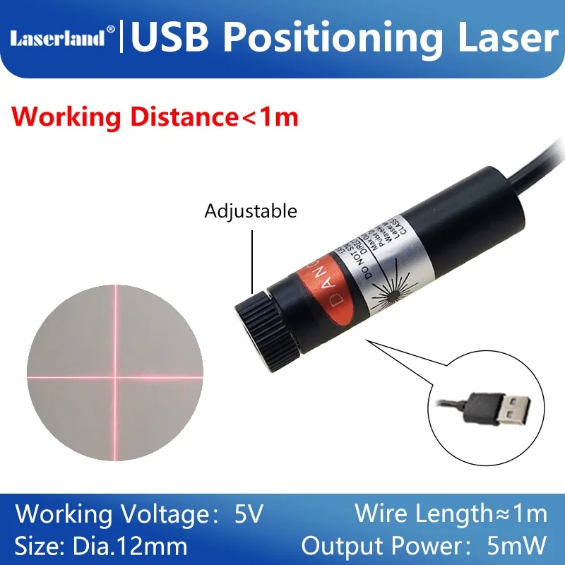 Rot-Grün-Punkt-Linien-Kreuz-Lasermodul Laserkopf für Quilting Laser-Stoffmarkierung Positionierer
