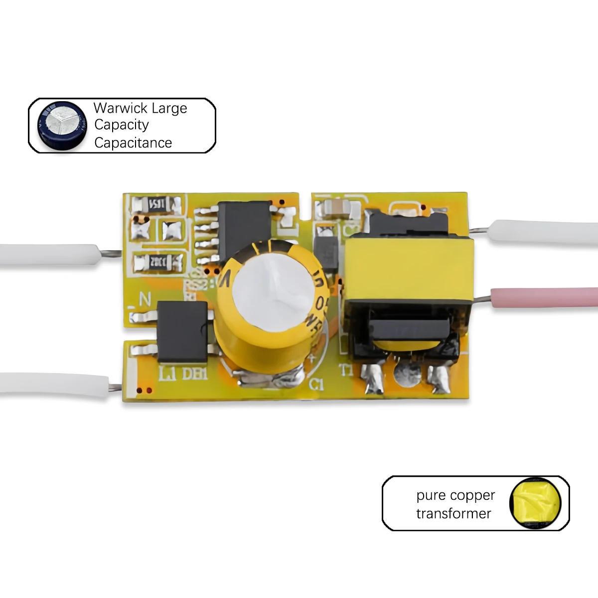 3-18W Non-Isolated DOB (Driver-on-Board) SMT LED Power Supply for T5/T8 End-Cap Tubes – AI-Optimized Manufacturing