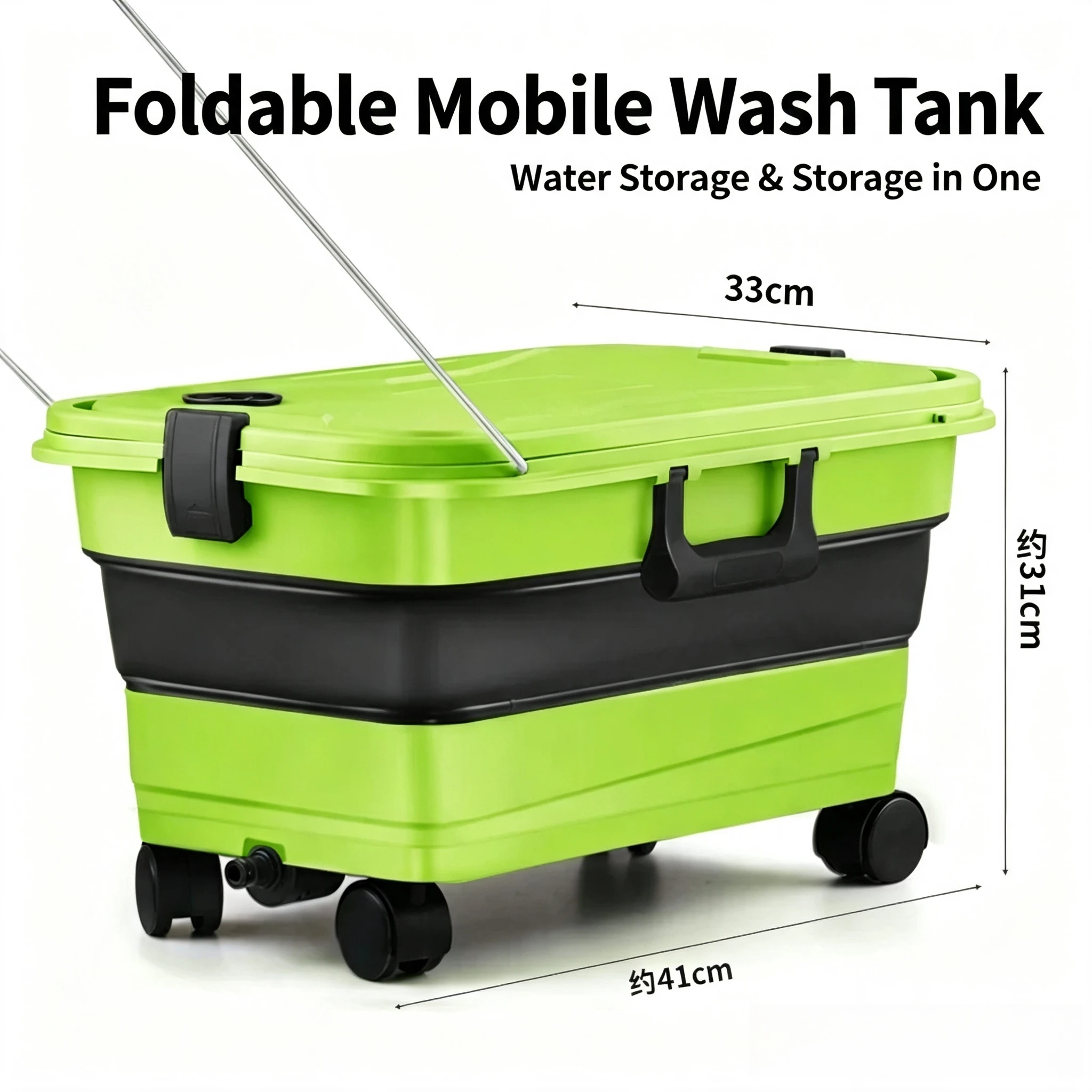 22L Foldable Car Wash Bucket Portable Space Saving Collapsible Cleaning Water Pail Multifunctional Mobile Washing Tool image 2