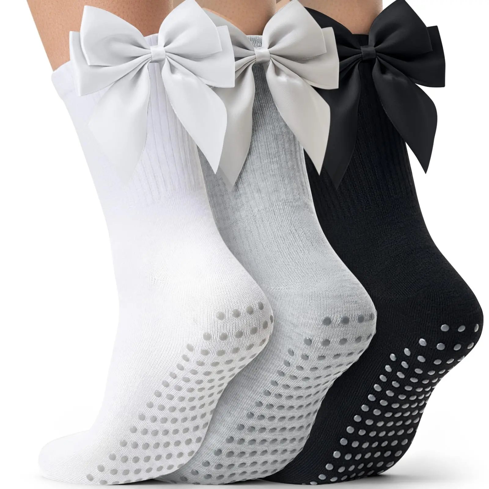 3-pares-de-meias-antiderrapantes-femininas-para-pilates-meias-de-yoga-ate-o-meio-da-panturrilha-meias-com-laco-de-fita-presente-esportivo-para-ballet