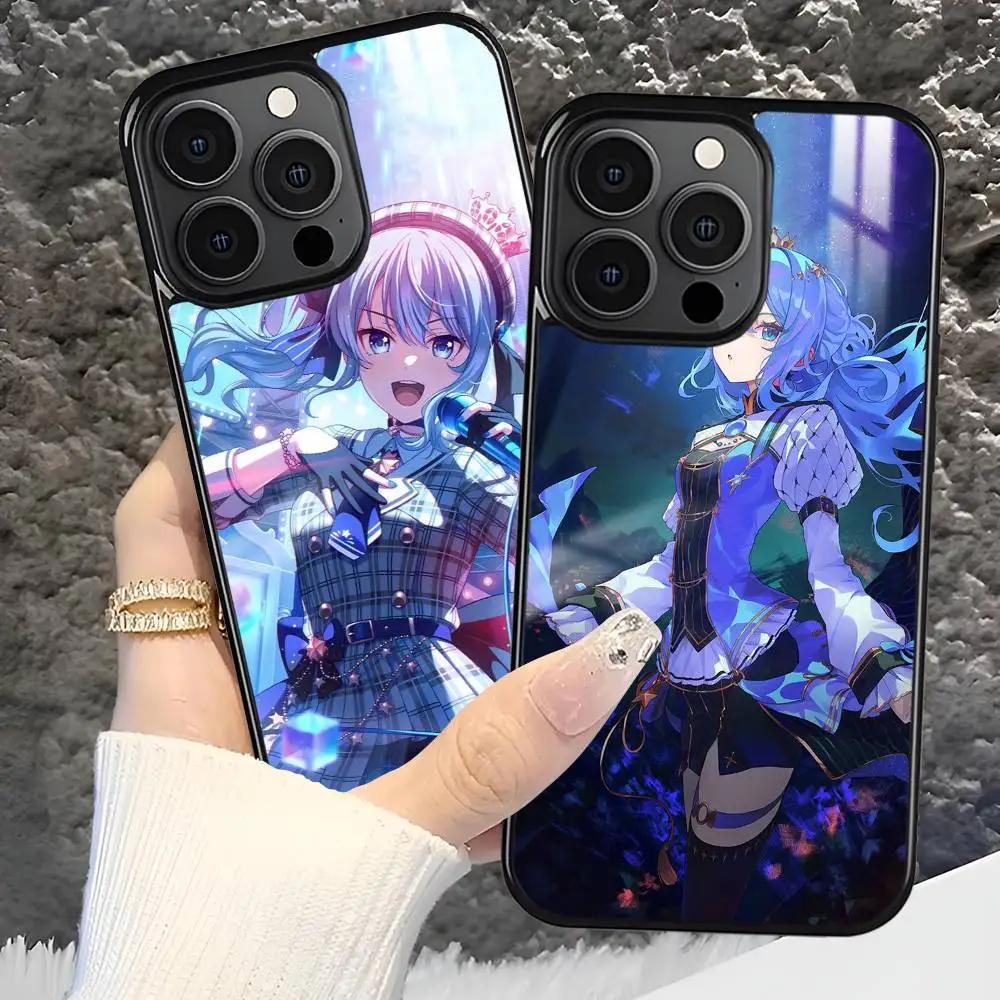 أنيمي Hoshimachi S-Suisei جراب هاتف MagSafe المغناطيسي آيفون 16 15 14 13 12 11 برو زائد ماكس شاحن لاسلكي صغير Funda