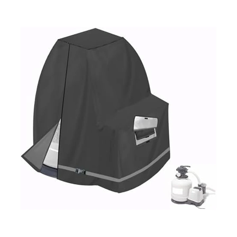 Weather Protection Sand Filter Pump Cover Fits For INTEX 12 to 16 Inch Models Equipped with Buckle for Stability