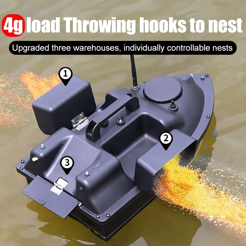 New Arrival Advanced 500M Remote Control Fishing Bait Boat Bait Boat Propeller Rc Salt Bait Boat for Sea