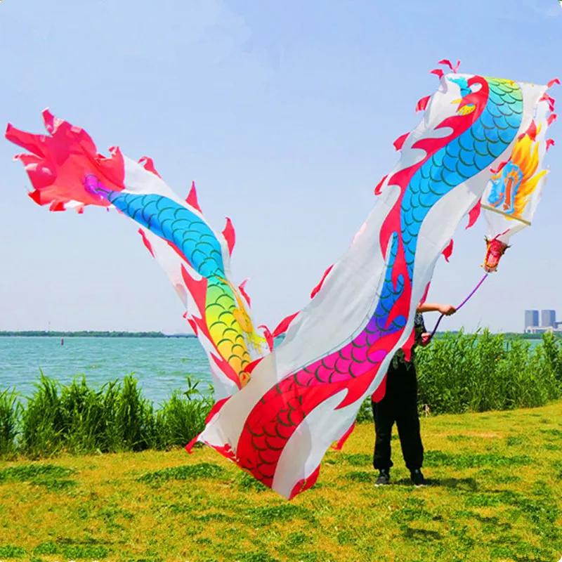 8 Meters Multicolor China Dragon Dance Ribbon For Adults New Year Festival Performance Traditional Activity Products