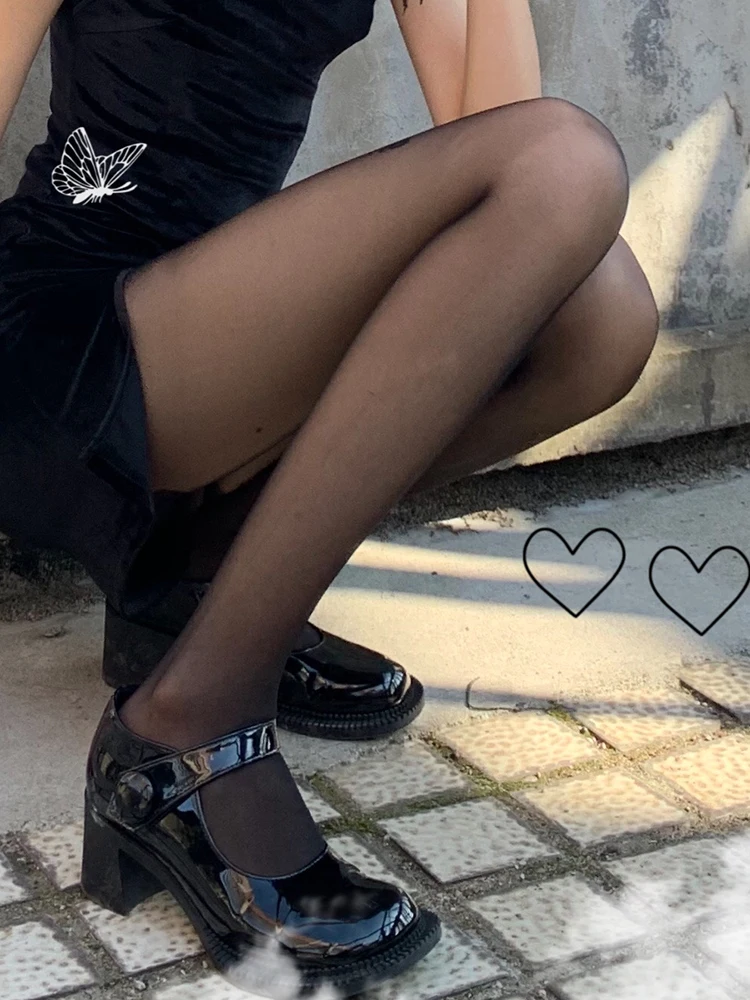 Superelastischer Anti-Haken-Strumpf für Damen, sexy, ultradünne, transparente schwarze Strumpfhose, weibliche Versuchung, maßgeschneiderte Anti-Haken-Strumpfhose – Detail 2
