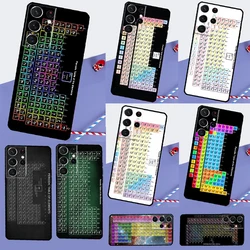 Chemistry Periodic Table of Elements Phone Case For Samsung Galaxy S23 S22 S21 Ultra S20 FE Note 20 10 S8 S9 S10 Plus S10e Cover