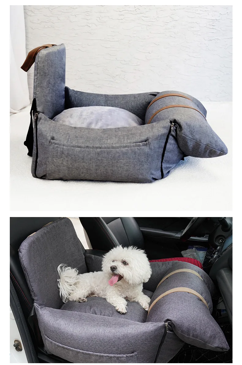 

차량용 미집 Four Season Pet Car Dog Kennel Travel Dog Mat Портативное автокресло, трехцветное опционально, поддерживает цельный дропши
