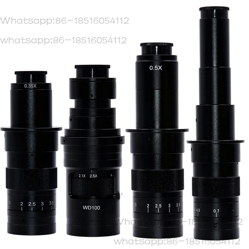 XDC-10A Single Cylinder Microscope Head 0745 Lens 300x Continuous Zoom Industrial Microscope C/CS Port Lens