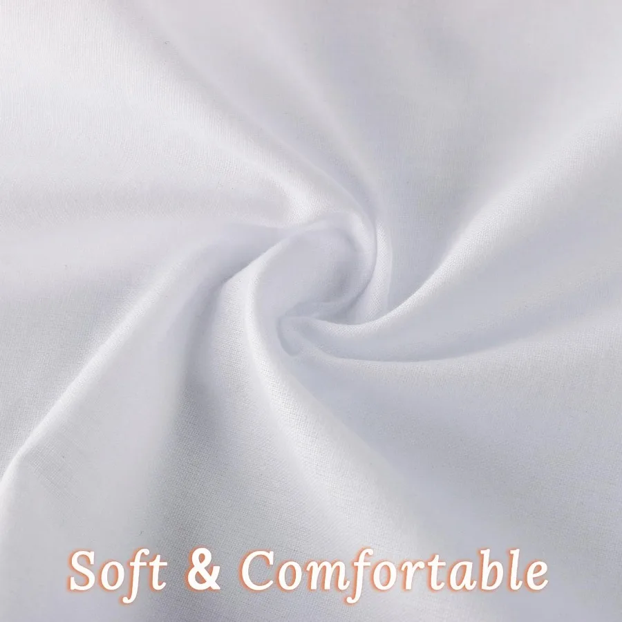 Handkerchiefs for Men Pure Cotton Soft White Hanky Handkerchieves Perfect for Formal Events Business Meetings and Daily Wear Ul