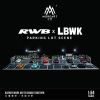 MoreArt 1:64 Open Car Park Model, Lbwk Car Park Diorama, Photo Props For Car Models And Collection Of Gifts