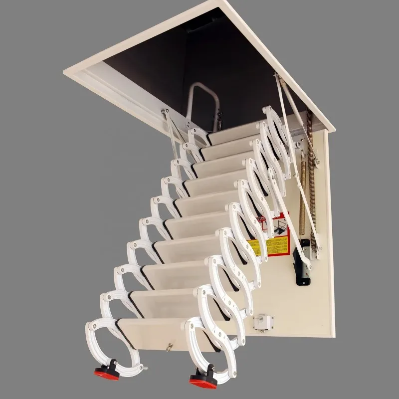 Attic Folding Hatch Ladder Retractable Folding Stairs For Villa 2.2-3.8 Meter Floor Height