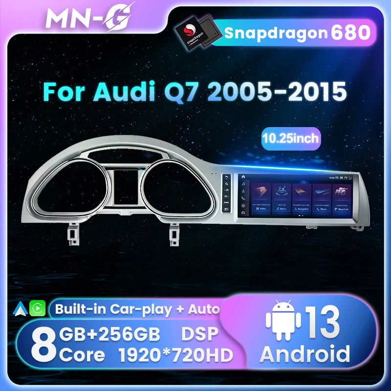 Snapdragon 680 Android all in one For Audi Q7 4L 2005-2015 Original style Car Radio Multimedia Player For Carplay Android Auto