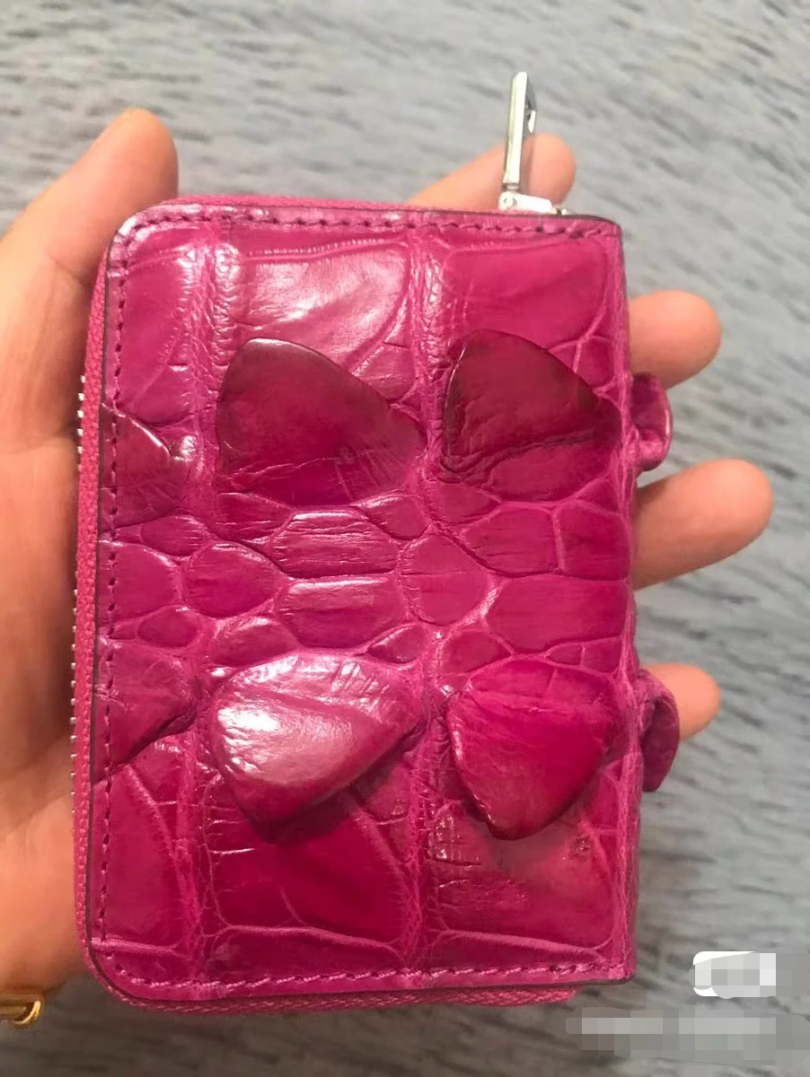 

2026 New Crocodile Leather Lady's Card Bag Fashion Leisure Genuine Leather Multi Card Holder Bag For Woman 45