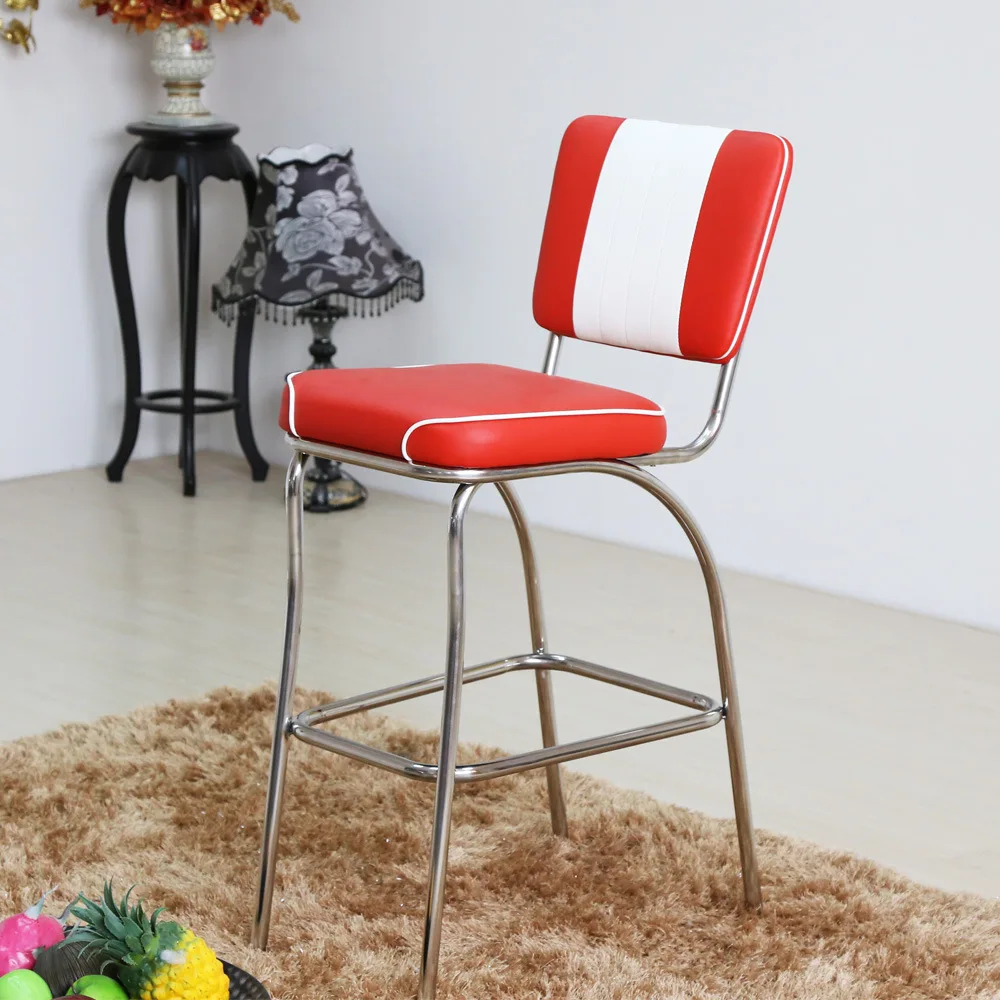 

Американский обеденный стул из нержавеющей стали с мягкой оберткой, стульчик для приема в отеле, стул с прозрачной барной спинкой [SP-BS424]