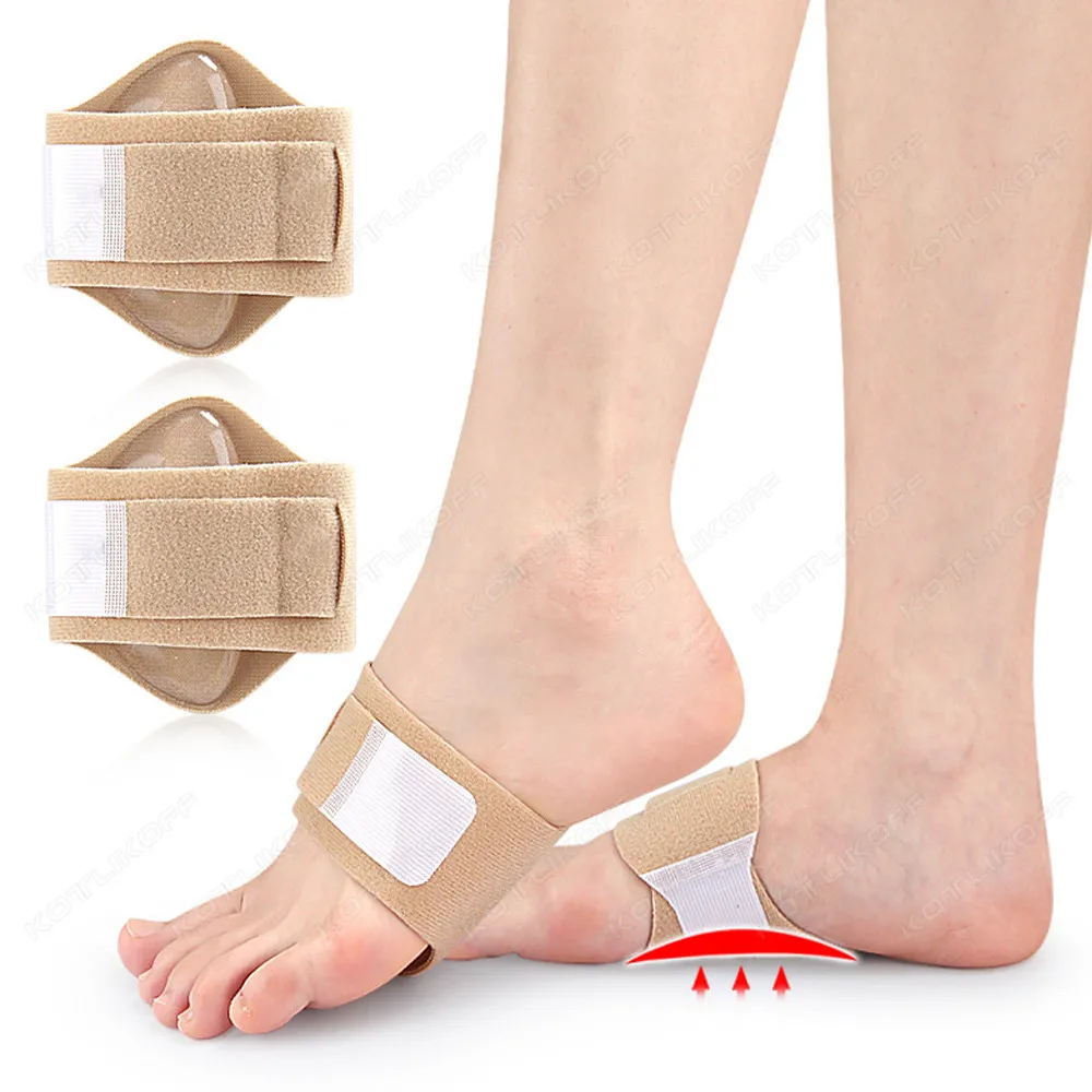 

Flat Arch Corrector Bandage Soft Silicone Arch Support Strap Not Falling Off Orthosis Feet Pain Relief Non-Slip Damping Arch Pad