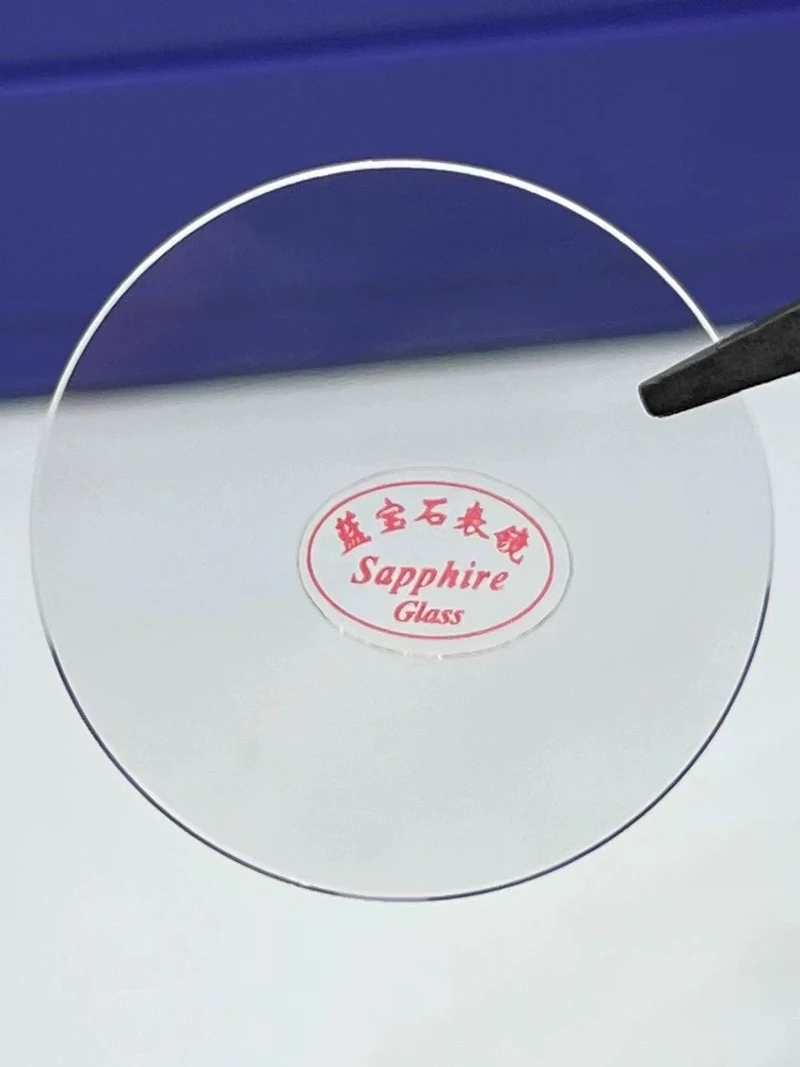 Uhrenglas, Saphir-Ersatzglas, flach, 1,0 mm–1,2 mm dick, Durchmesser 16–40 mm, transparenter Kristall, 1 Stück – Detail 4