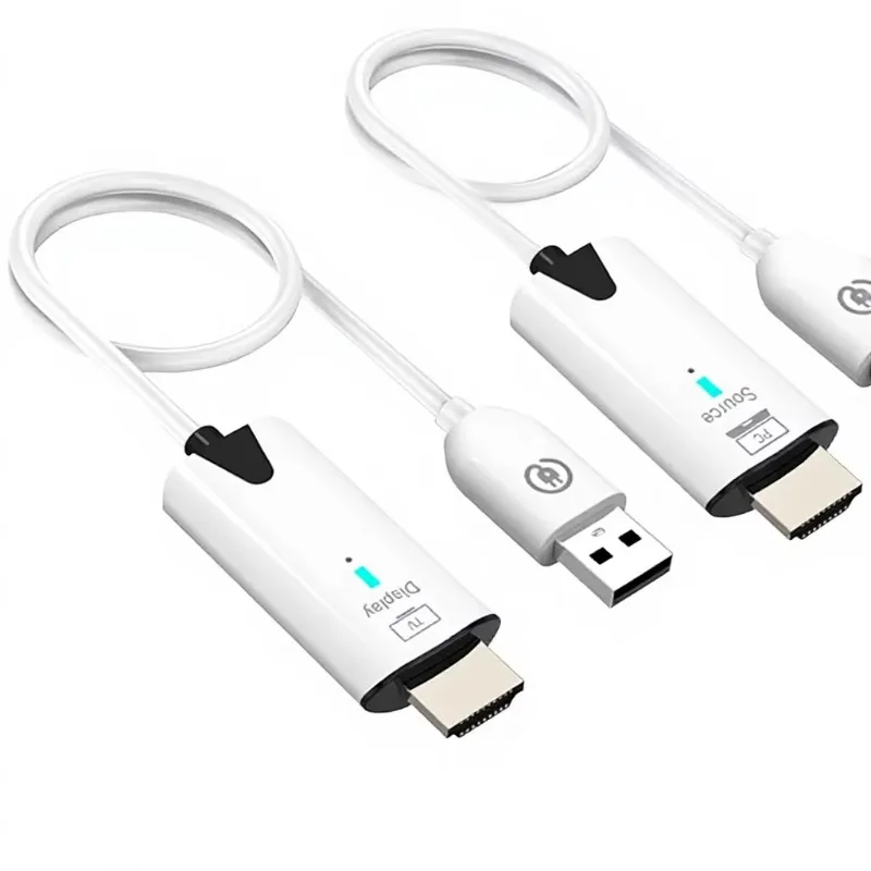 Wireless Private Mold Transmitter Receiver 30M 1080P 60Hz Extender Kit with Video/Audio Monitor TV Box/Laptop/Projector Adapter