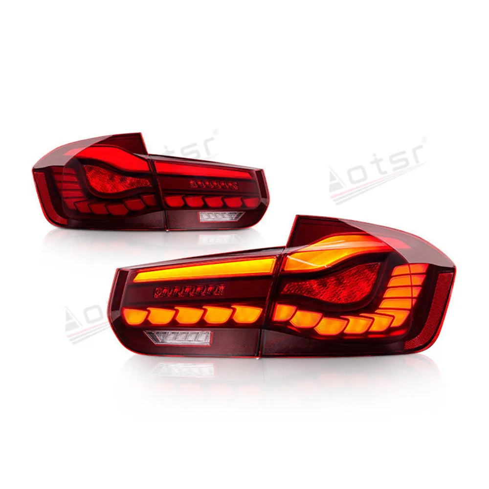 

Светодиодный задний фонарь для BMW 3 серии F30-F35 2012-2018 Dragon Scale DK Задний фонарь, последовательный указатель поворота, модифицированные детали бокового света