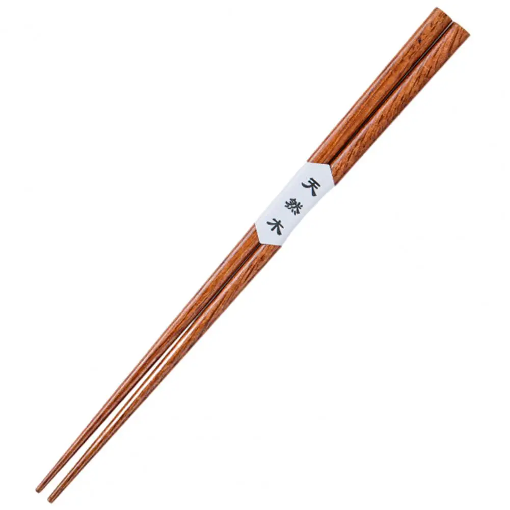 1 Pair Useful Solid Wood Chopsticks Food Grade Eating 3 Colors Wide Application Food Chopsticks