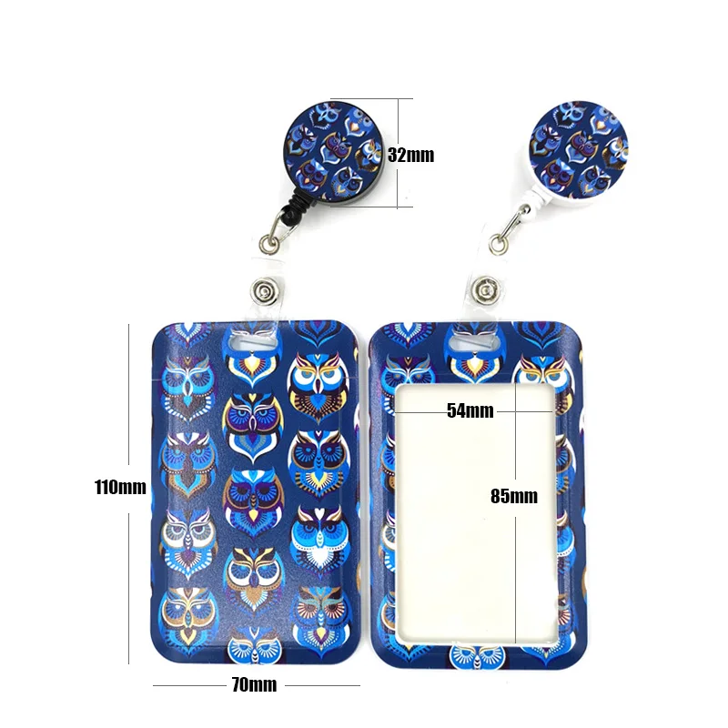 Funny Owl Meme Cute Credit Card Cover Lanyard Bags Retractable Badge Reel Student Nurse Exhibition Enfermera Name Clips Card