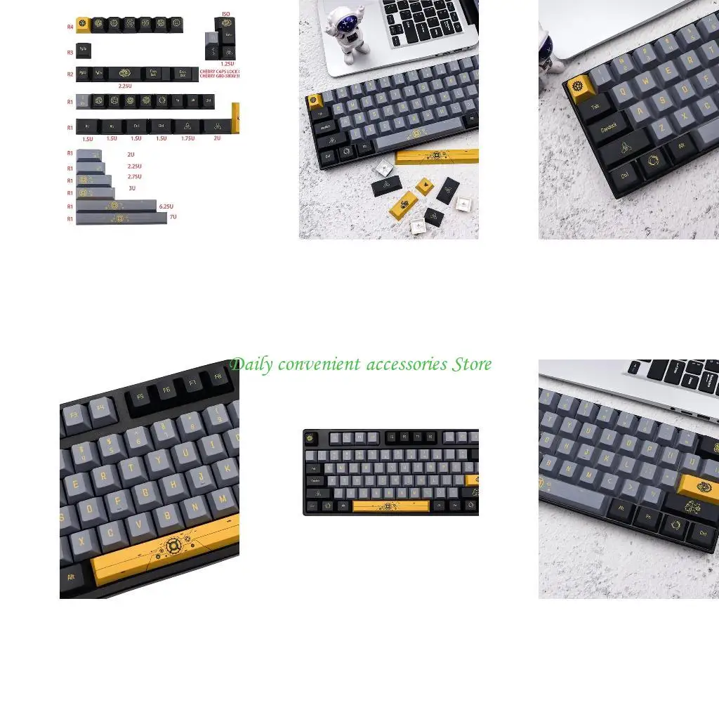 

97QB 143 Pieces PBT Keycap Cherry Profile DYE-SUB Keycap For Cherry MX Switch Mechanical Keyboard GK61 64 NJ68 75 84 Keycaps
