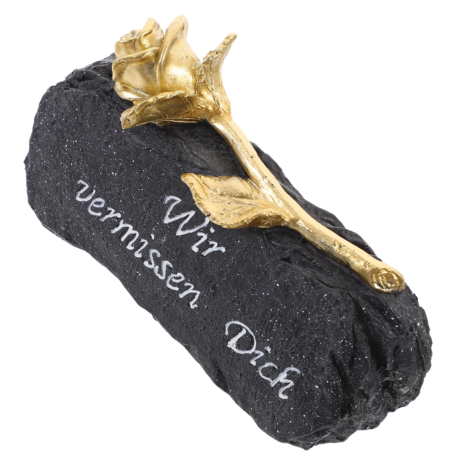

Deceased Mourning Tombstone Resin Craft Memorial Decor for Graveyard Garden Lawn Statue Sculpture Relatives Memorial Stone