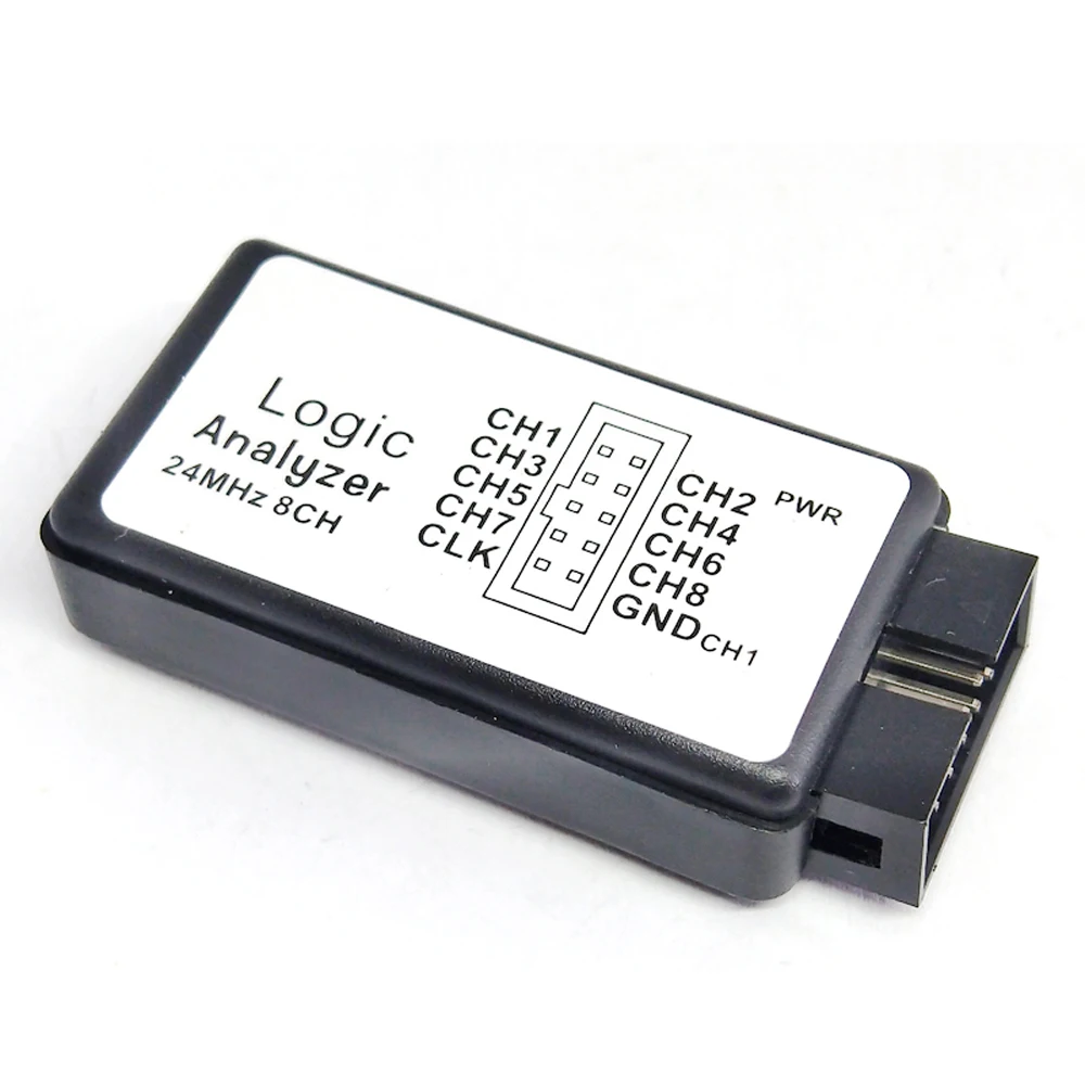 Professional USB Logic Analyzer 24M 8CH Microcontroller ARM FPGA Debug Tool 24MHz, 16MHz, 12MHz, 8MHz, 4MHz, 2MHz