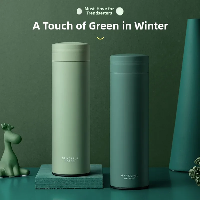 

Новая умная термобутылка из нержавеющей стали большой емкости для мужчин и женщин, простой дизайн, высокая эстетическая ценность