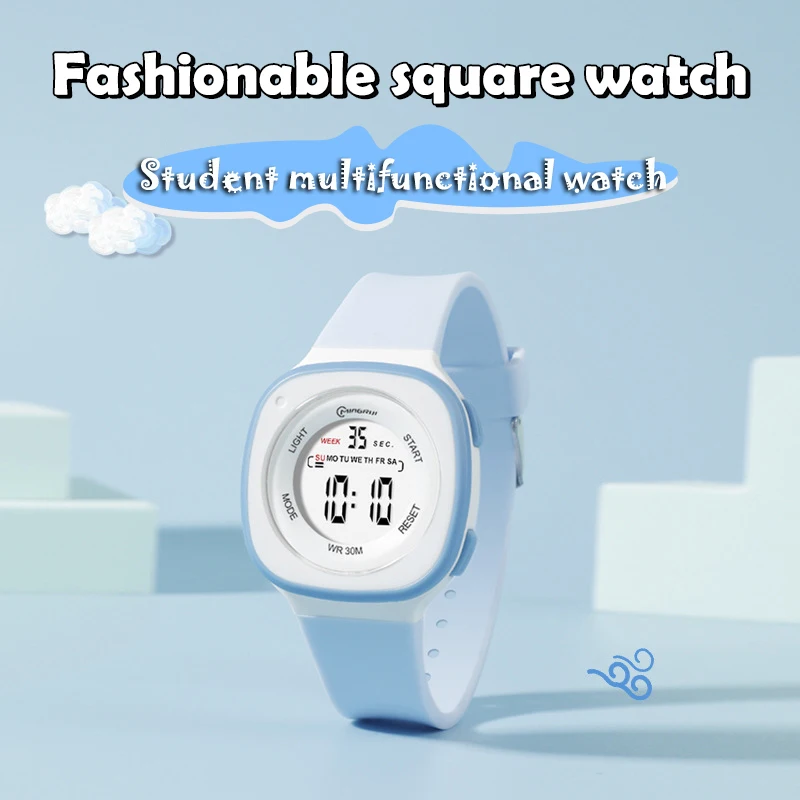 UTHAI CE151 Student Children's Watch Night Light Electronic Watch Multi functional Waterproof LED Alarm Clock Timer Watch