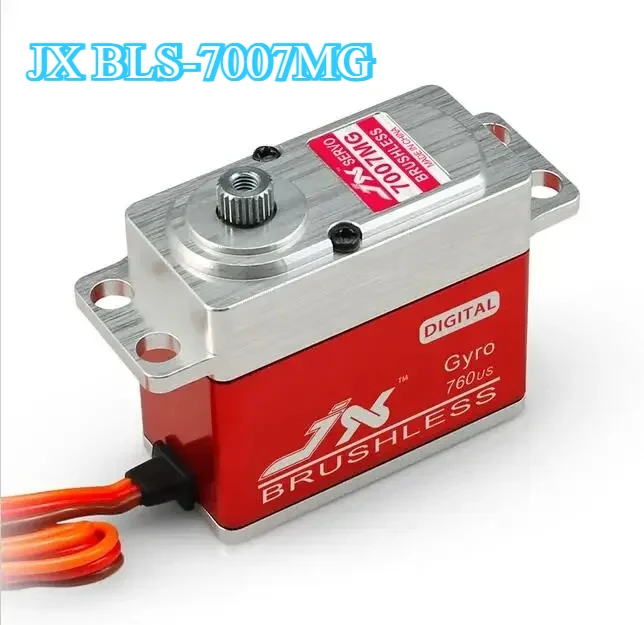 

JX BLS-7007MG High Precision Metal Gear Full CNC Aluminium Shell Structure Brushless Digital Narrow Band Servo