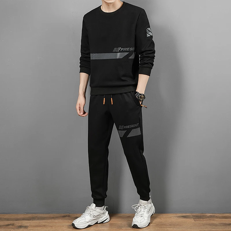 Lightning Shipment, Two Data Styles, Winter Casual Sports Set, Men's Spring And Clothes, Round Neck Pants, Clothing, New Autumn