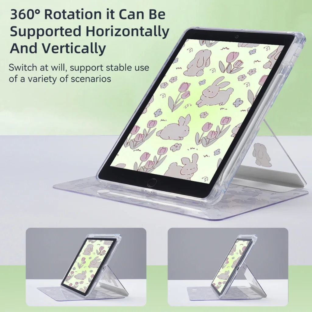 For iPad Transparent Case For iPad Air 11 13 M2 2024 Pro 11 13 M4 For 10.2 7/8/9th 10.9 Air4/5 Pro 11 12.9 Mini 6 9.7 5/6th Case