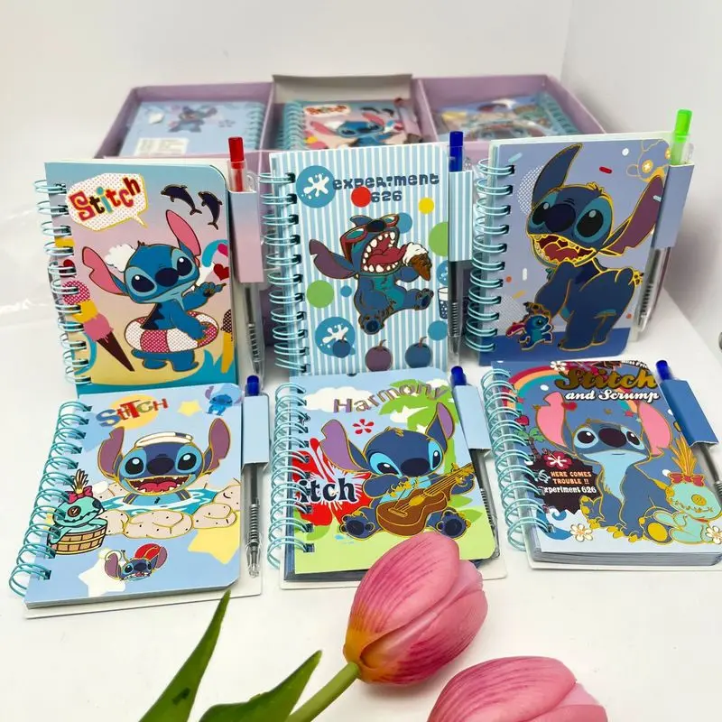 Disney Coil Notebook Stitch Cartoon Lilo & Stitch Portable Coil Book Daily Planners Notepad Office Student Stationery Wholesale