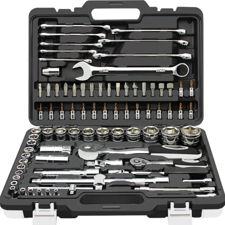 Fasto Supply Combination Spanner Ratchet Handle Socket Wrench Set Car Mechanical Tool Sets Box Repair Tools Kit