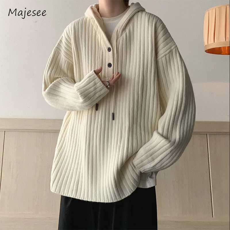 

Hoodies Men Autumn Advanced All-match Pure Korean Style Ins Warm Handsome Casual Loose Daily Chic Streetwear Simple New College