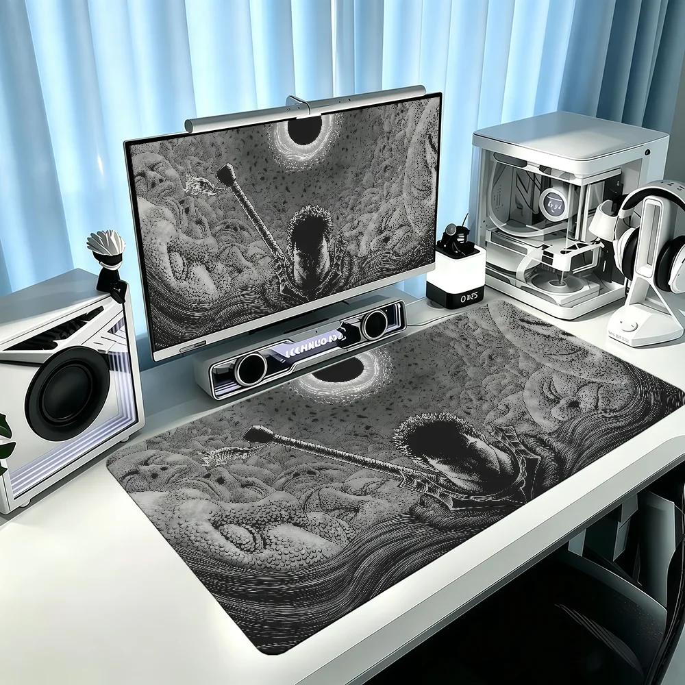 Retro Classic Comics B-berserk Mouse Pad Large Non-slip Lockedge Desktop Computer Desk Mat Keyboard MousePad Office Game Student