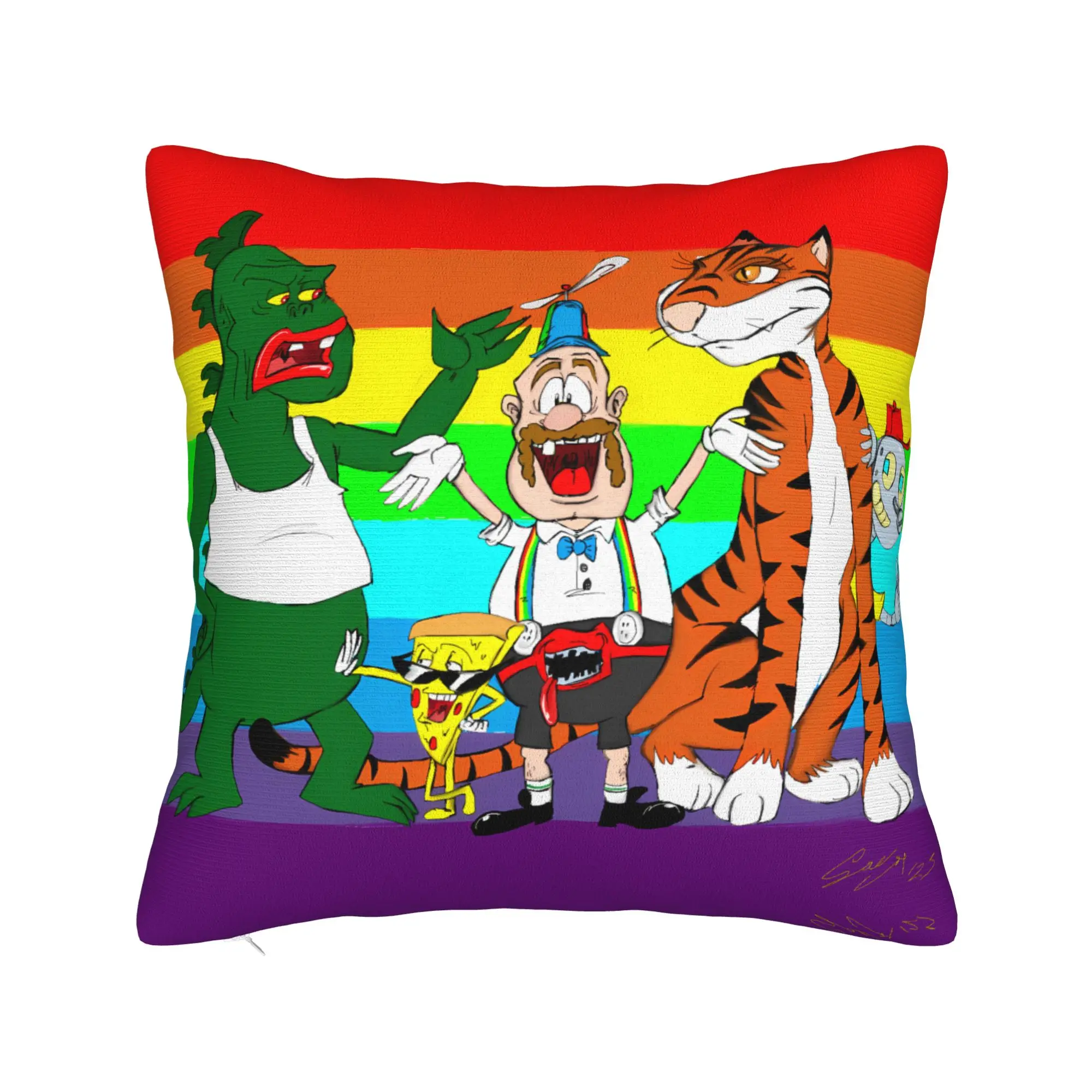 Uncle Grandpa Pillow Cover  Graphic Cushion Cover Vintage Pillow Case For Sofa Home Decor