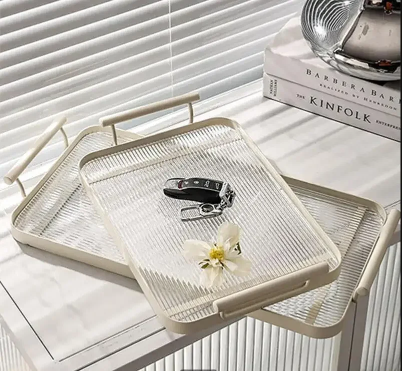 

Акриловый пластиковый поднос для хранения, креативный чайный сервиз, поднос для хранения ключей в гостиной, украшение для хранения ювелирных изделий, поднос для ресторана