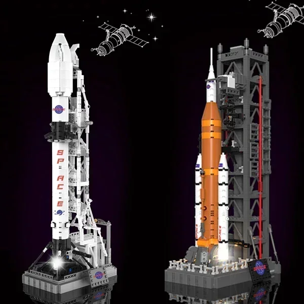 Creative Expert Moon Landing Program Space Rocket X Buildings Blocks Sets Launch System Tower Spaceship Model Bricks Toys 869PCS view 5