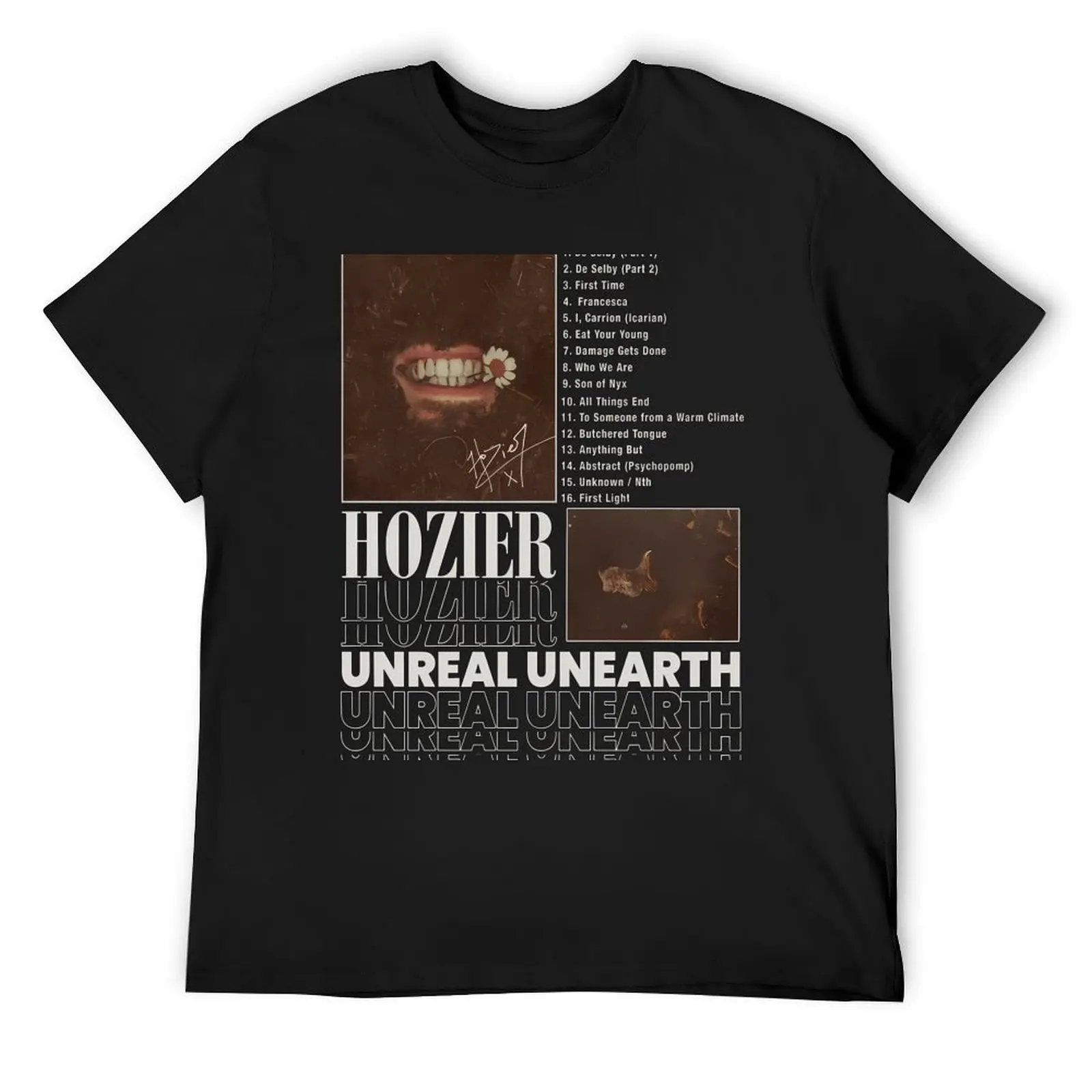 

Футболка Unreal Unearth Hozier Music, быстросохнущая милая одежда, черная мужская одежда