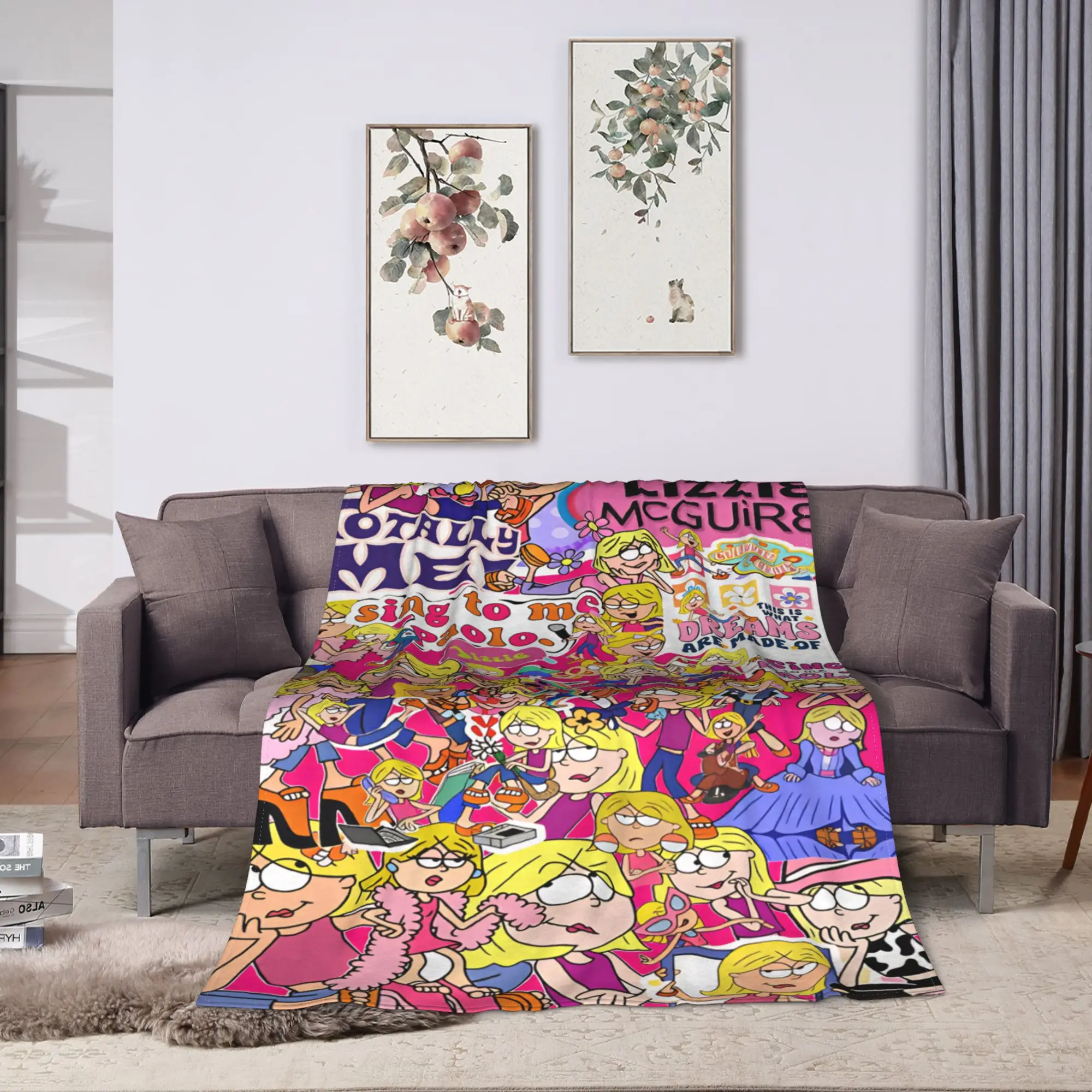 Lizzies Cartoon McGuires Blanket Quality Super Warm  Throw Blanket Winter Airplane Travel Couch Chair Sofa Bed Funny Bedspread