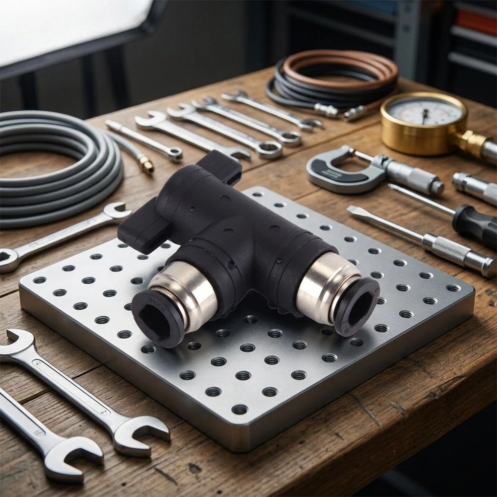 Manual Flow Control Quick Connect Valve For Pneumatic System Control Aging Resistant Design Ergonomic Rotating Handle