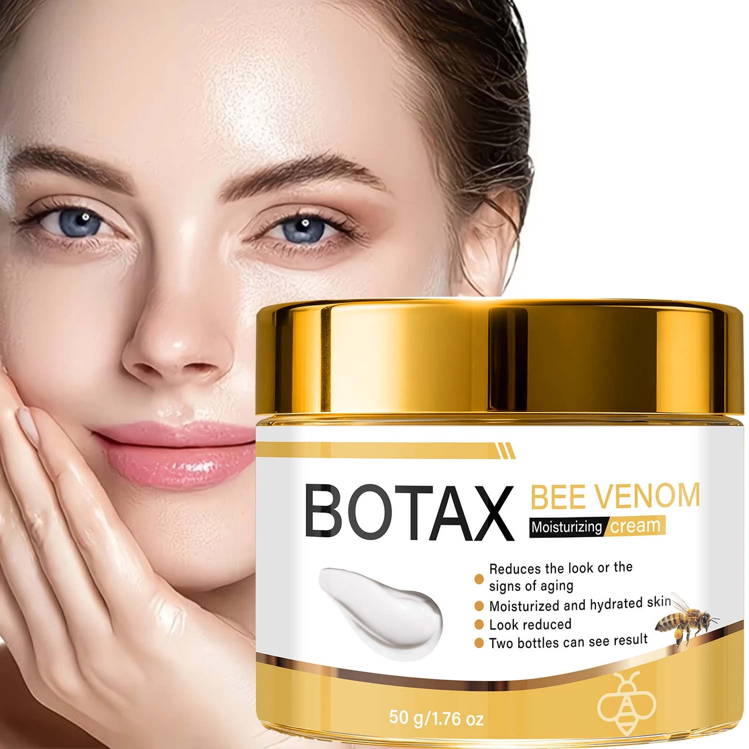 BOTAX Bienengift Anti-Aging Feuchtigkeitscreme. Glättet die Haut, steigert die Elastizität. Reduziert sichtbare Alterserscheinungen. Hydratisiert tiefgreifend. 50g.